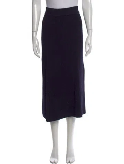 Pre-owned La Maille Sezane Midi Length Skirt In Blue