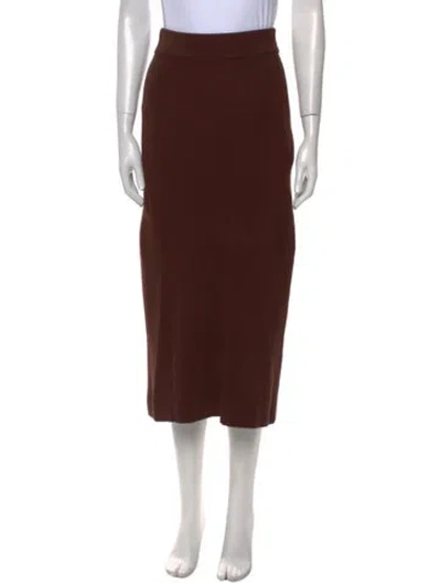 Pre-owned La Maille Sezane Midi Length Skirt In Brown
