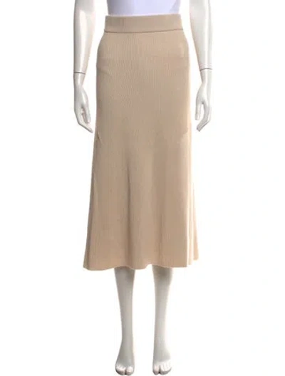 Pre-owned La Maille Sezane Midi Length Skirt In Brown