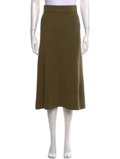 Pre-owned La Maille Sezane Midi Length Skirt In Green