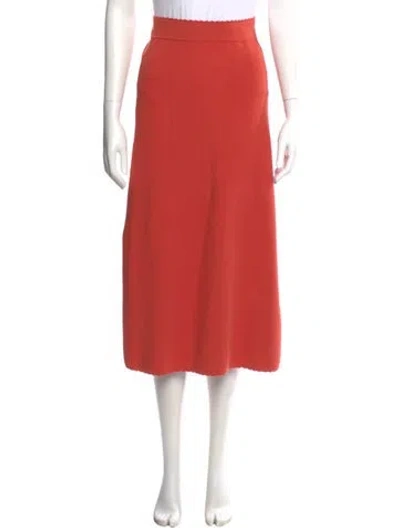 Pre-owned La Maille Sezane Midi Length Skirt In Orange