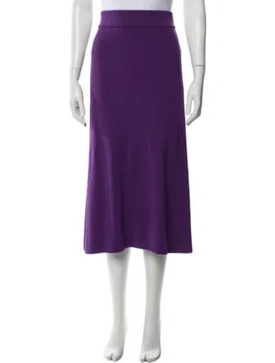 Pre-owned La Maille Sezane Midi Length Skirt In Purple