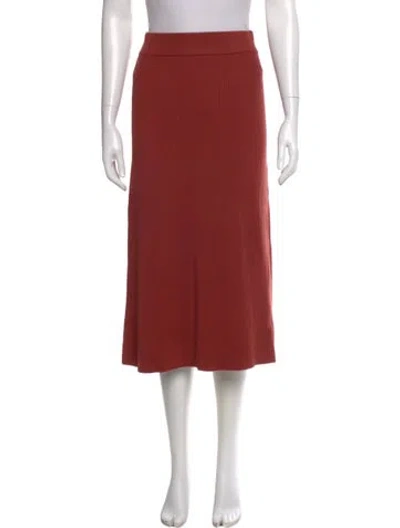Pre-owned La Maille Sezane Midi Length Skirt W/ Tags In Red