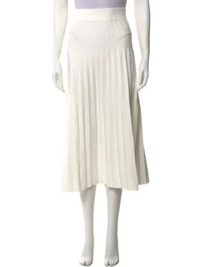 Pre-owned La Maille Sezane Midi Length Skirt W/ Tags In White