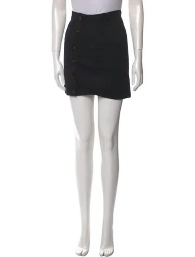 Pre-owned La Maille Sezane Mini Skirt In Black