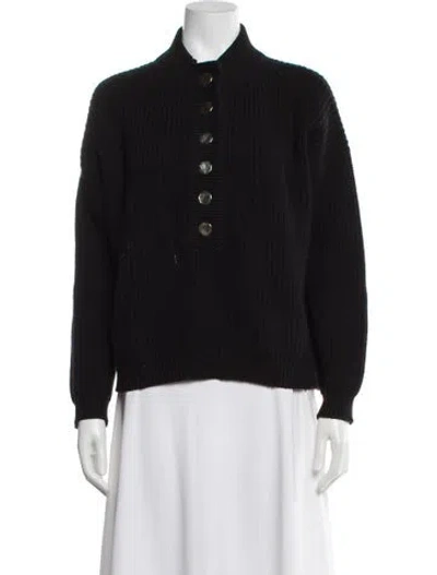 Pre-owned La Maille Sezane Mock Neck Sweater In Black