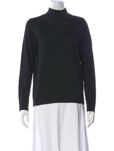 Pre-owned La Maille Sezane Mock Neck Sweater In Black