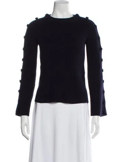 Pre-owned La Maille Sezane Mock Neck Sweater In Blue