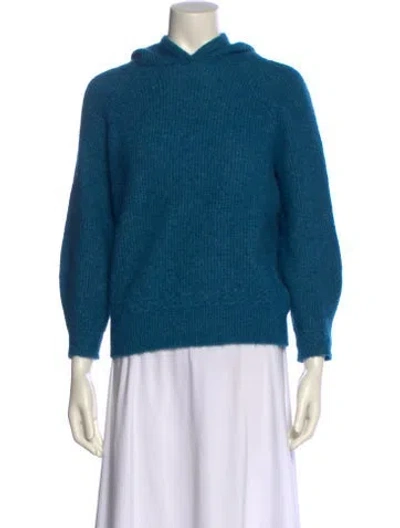 Pre-owned La Maille Sezane Mock Neck Sweater In Blue
