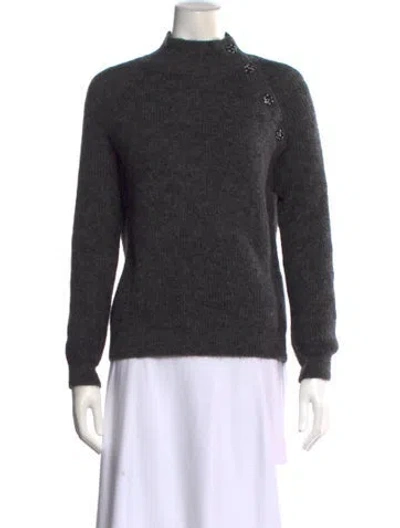Pre-owned La Maille Sezane Mock Neck Sweater In Gray