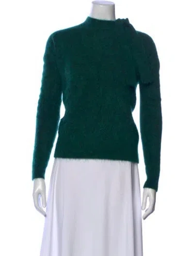 Pre-owned La Maille Sezane Mock Neck Sweater In Green