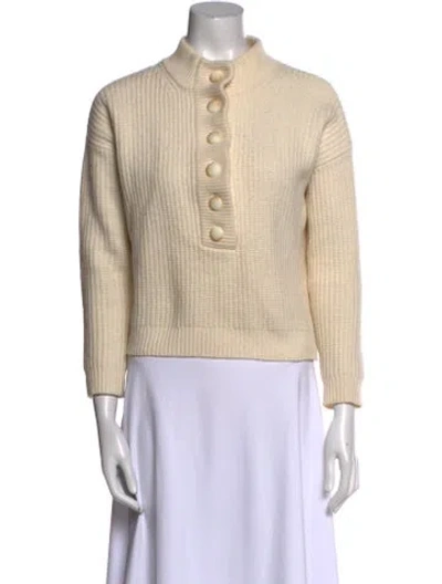 Pre-owned La Maille Sezane Mock Neck Sweater In Neutral