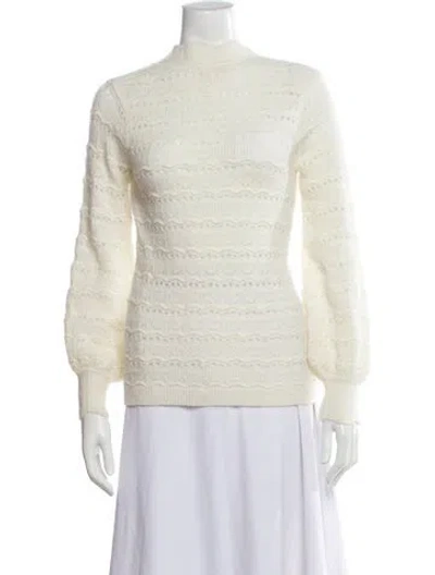 Pre-owned La Maille Sezane Mock Neck Sweater In Neutral