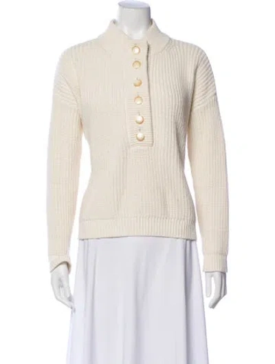 Pre-owned La Maille Sezane Mock Neck Sweater In Neutral