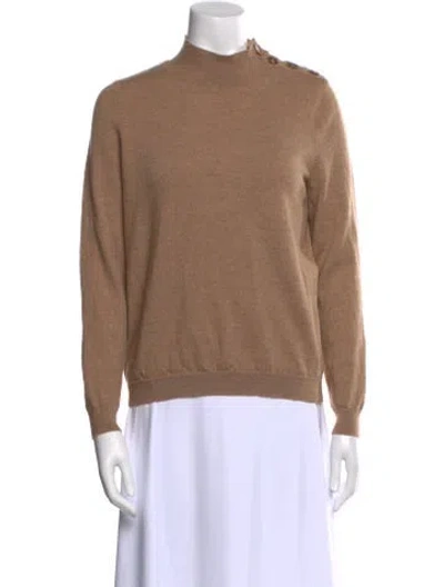 Pre-owned La Maille Sezane Mock Neck Sweater In Neutral
