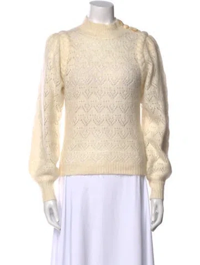 Pre-owned La Maille Sezane Mock Neck Sweater In Neutral
