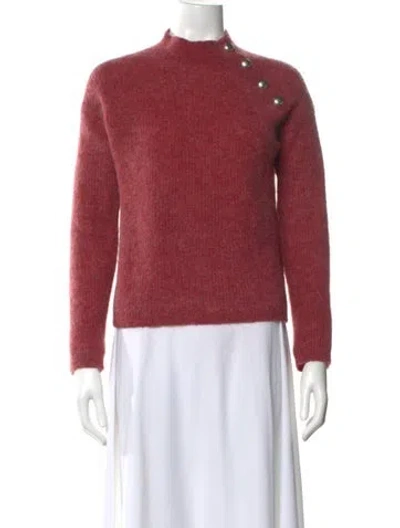 Pre-owned La Maille Sezane Mock Neck Sweater In Red
