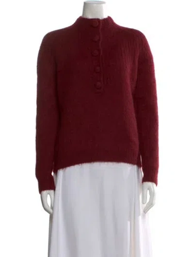 Pre-owned La Maille Sezane Mock Neck Sweater In Red