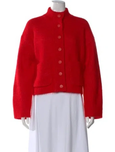 Pre-owned La Maille Sezane Mock Neck Sweater W/ Tags In Red