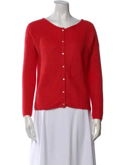 Pre-owned La Maille Sezane Mohair Crew Neck Sweater In Red