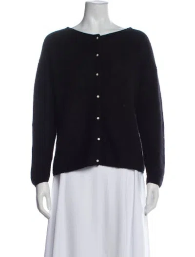Pre-owned La Maille Sezane Mohair Scoop Neck Sweater In Black