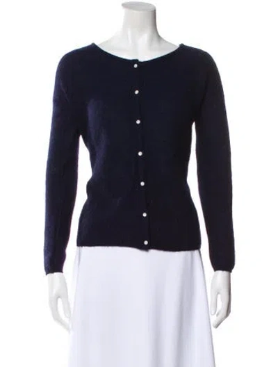 Pre-owned La Maille Sezane Mohair Scoop Neck Sweater In Blue