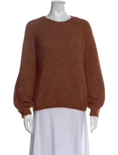 Pre-owned La Maille Sezane Nylon Crew Neck Sweater In Brown