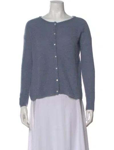 Pre-owned La Maille Sezane Open Front Sweater In Blue