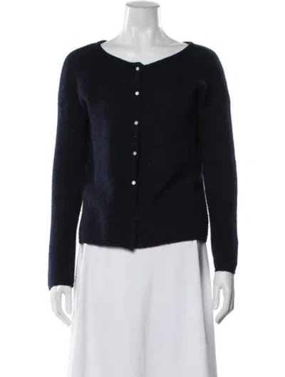 Pre-owned La Maille Sezane Open Front Sweater In Blue