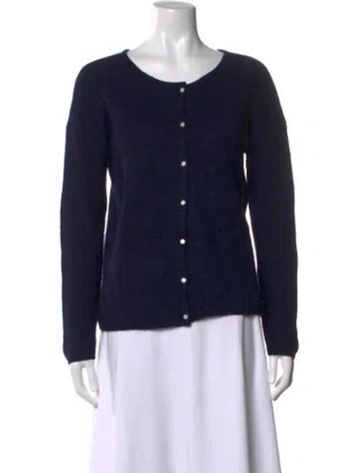 Pre-owned La Maille Sezane Open Front Sweater In Blue