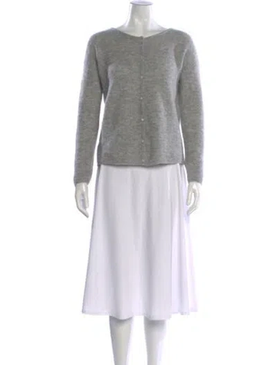 Pre-owned La Maille Sezane Open Front Sweater In Gray