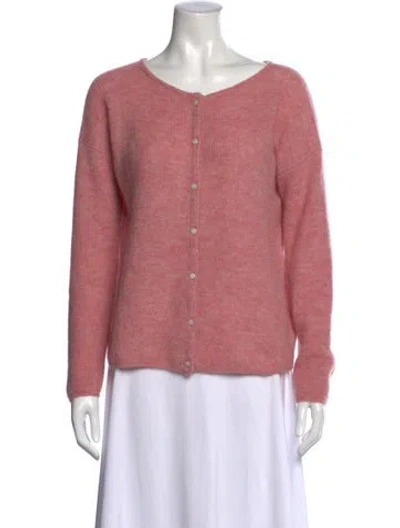 Pre-owned La Maille Sezane Open Front Sweater In Pink
