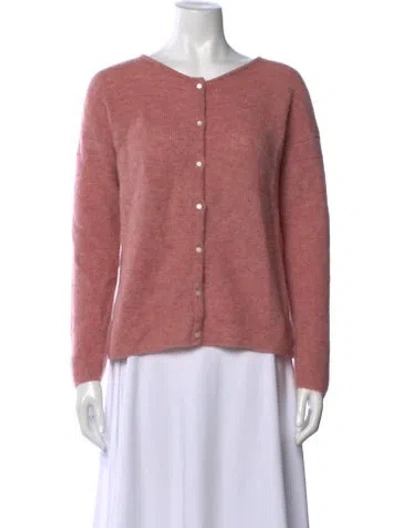 Pre-owned La Maille Sezane Open Front Sweater In Pink