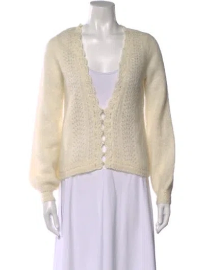 Pre-owned La Maille Sezane Open Front Sweater W/ Tags In Neutral
