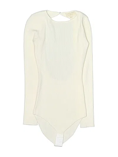 Pre-owned La Maille Sezane Paris Bodysuit In White
