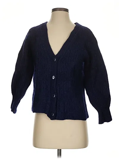 Pre-owned La Maille Sezane Paris Cardigan Sweater In Blue