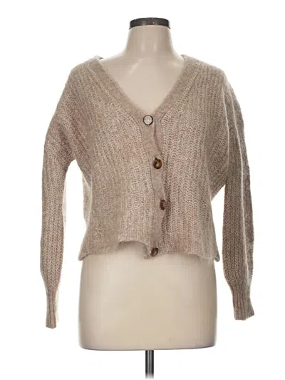 Pre-owned La Maille Sezane Paris Cardigan Sweater In Brown