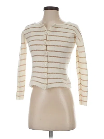 Pre-owned La Maille Sezane Paris Cardigan Sweater In White