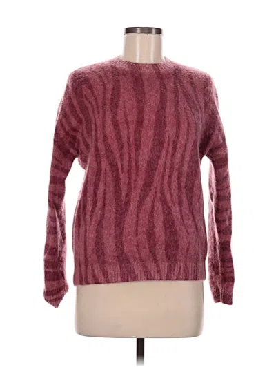 Pre-owned La Maille Sezane Paris Pullover Sweater In Burgundy