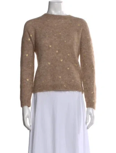 Pre-owned La Maille Sezane Patterned Crew Neck Sweater In Neutral
