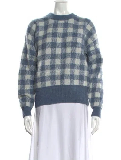 Pre-owned La Maille Sezane Plaid Print Crew Neck Sweater In Multi