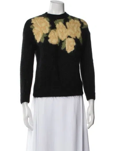 Pre-owned La Maille Sezane Printed Crew Neck Sweater In Blue