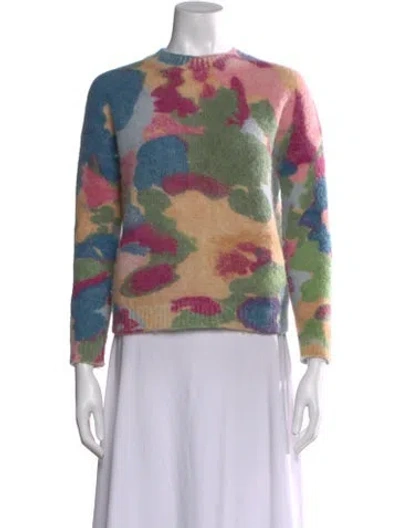 Pre-owned La Maille Sezane Printed Crew Neck Sweater In Multi