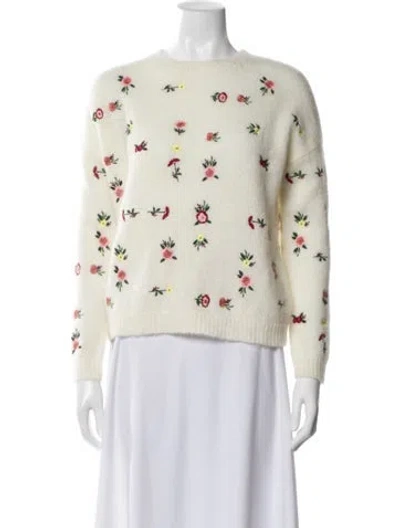 Pre-owned La Maille Sezane Printed Crew Neck Sweater In Neutral