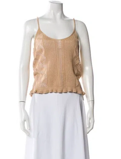 Pre-owned La Maille Sezane Scoop Neck Sleeveless Top In Neutral
