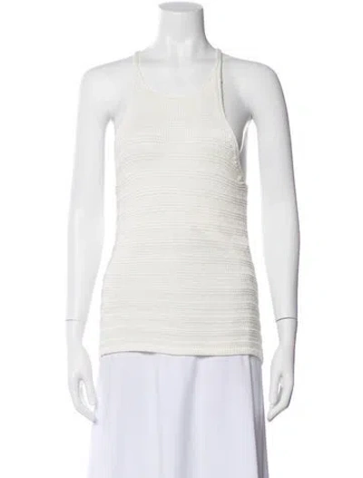 Pre-owned La Maille Sezane Scoop Neck Sleeveless Top In Neutral