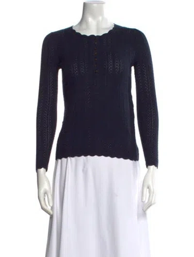 Pre-owned La Maille Sezane Scoop Neck Sweater In Blue