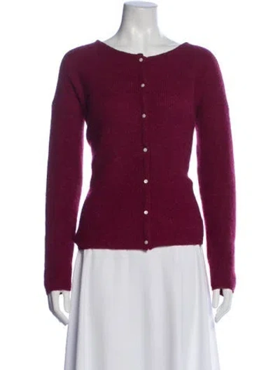 Pre-owned La Maille Sezane Scoop Neck Sweater In Burgundy