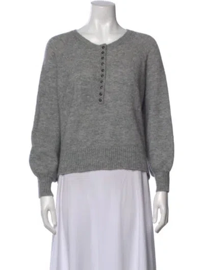 Pre-owned La Maille Sezane Scoop Neck Sweater In Gray