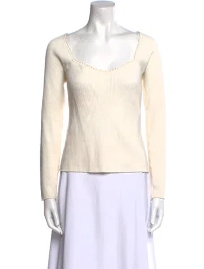 Pre-owned La Maille Sezane Scoop Neck Sweater In Neutral